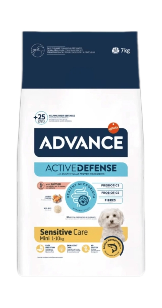 ADVANCE MINI ADULT SENSITIVE LOSOS 7kg