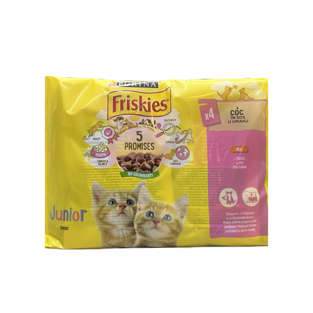 FRISKIES JUNIOR PILETINA 4x85g