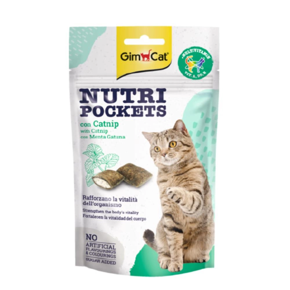 GIMCAT NUTRI POCKETS CATNIP 60g