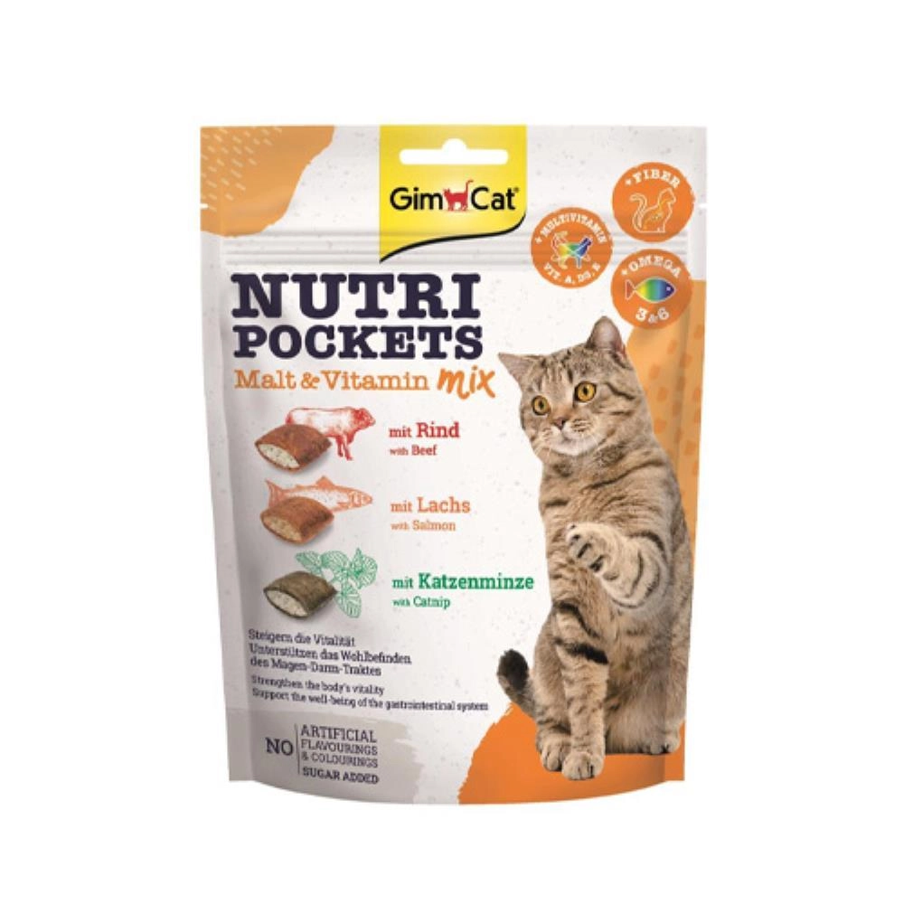 GIMCAT NUTRI POCKETS MALT & VITAMIN MIX 150 g