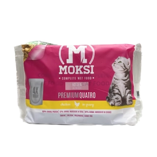MOKSI KITTEN PILETINA U SOSU 4x100g