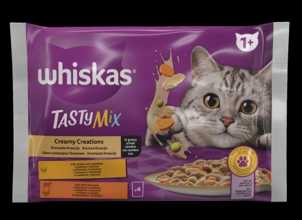 WHISKAS PILE POVRĆE, JAGNJE ĆURKA U SOSU 4x85g