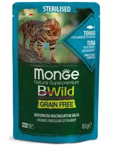 MONGE BWILD TUNA, RAČIĆI I POVRĆE 85g