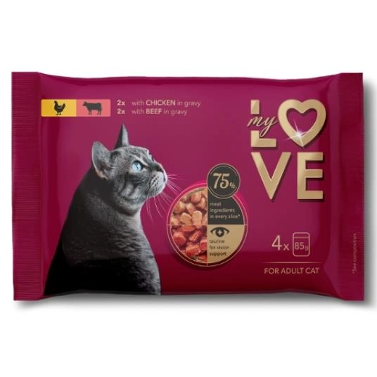 MY LOVE PILETINA GOVEDINA U SOSU 4x85g