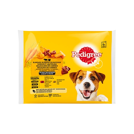 PEDIGREE GOVEDINA JAGNJETINA  ĆURETINA 4x100g