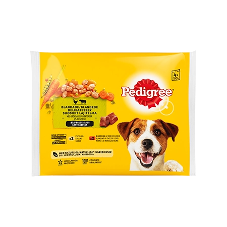 PEDIGREE PILETINA GOVEDINA JETRA 4x100g