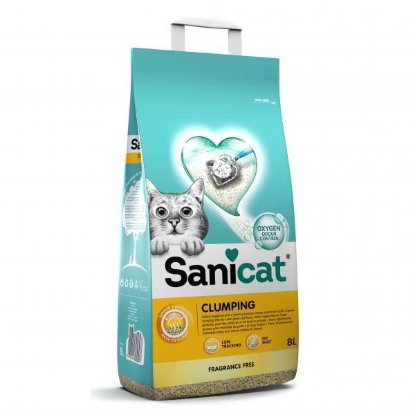 SANICAT CLUMPING BEZ MIRISA 8L