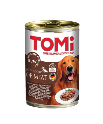 TOMI 5 VRSTA MESA  ZA PSE 400g