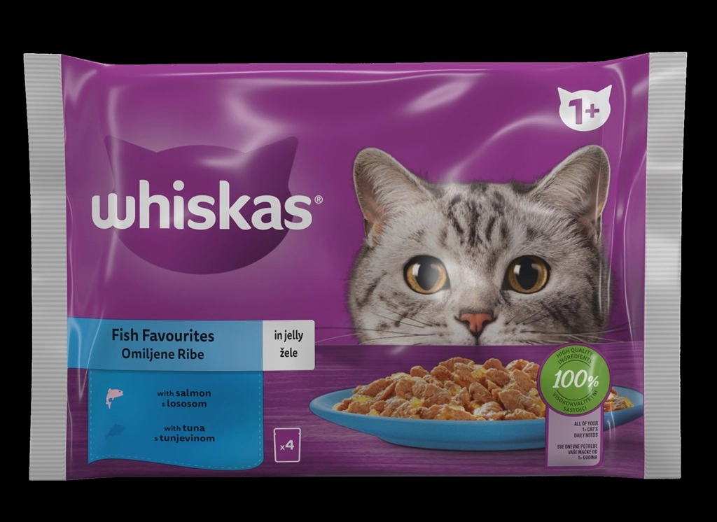 WHISKAS LOSOS TUNA U ŽELEU 4x85g